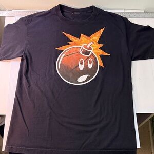 The Hundreds, Black Graphic Tee with Orange Bomb Logo